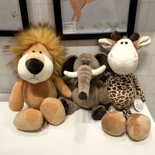 Realistic Jungle Animal Plush Toys – Soft & Lifelike! 🦁🐘