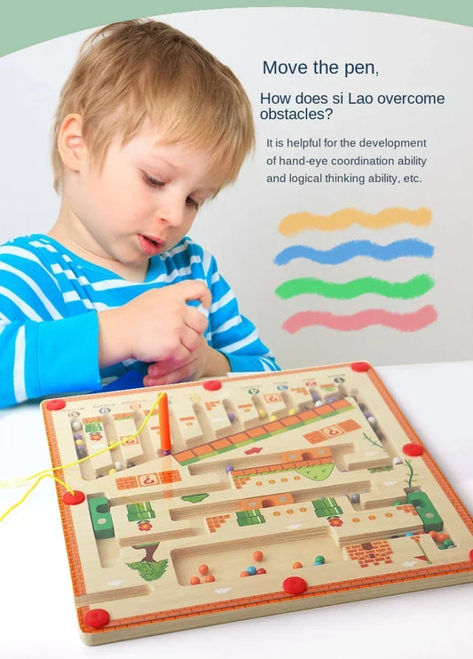 🎨 Montessori Magnetic Color & Number Maze – Learn & Play!