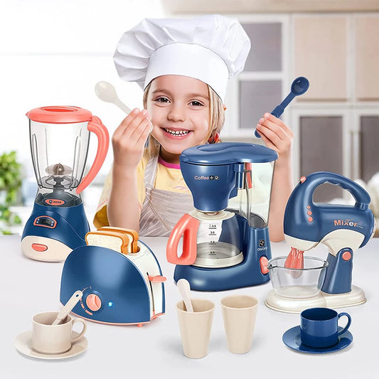 Mini Kitchen Appliance Playset – Pretend Play Fun! ☕🍽️