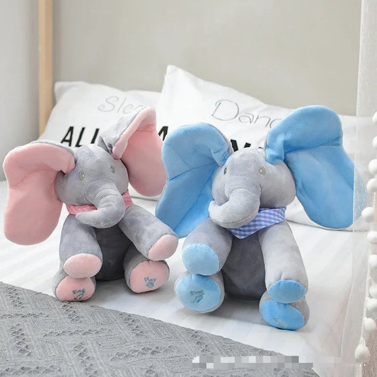 🐘 Peek-a-Boo Elephant Plush – Singing & Interactive Toy 🎶✨