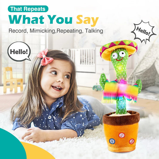 🌵🎶 Dancing & Talking Cactus – Fun Interactive Plush Toy! 🕺✨