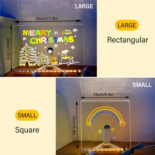 ✨💡 LED Acrylic Message Board – Erasable & Light-Up! 🎨🔋