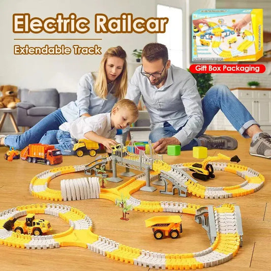 Kids Electric Track Car Set – Engineering Fun for Little Builders! 🚗🔧