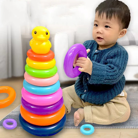 🎳 Montessori Rolling Ball Tower – Fun Stacking & Tracking Toy!