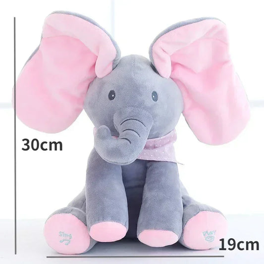 🐘 Peek-a-Boo Elephant Plush – Singing & Interactive Toy 🎶✨