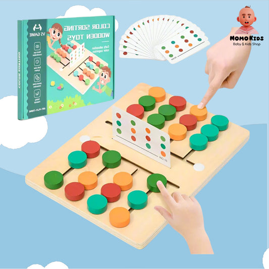 🎨 Montessori Wooden Slide Puzzle – Colorful & Engaging! 🧩