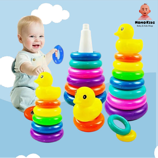 🎳 Montessori Rolling Ball Tower – Fun Stacking & Tracking Toy!