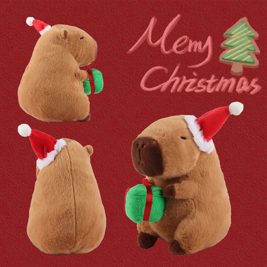 Christmas Capybara Plush – Adorable Holiday Gift! 🎁🎄