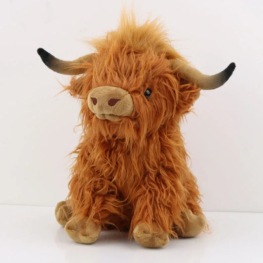 Kawaii Highland Cow Plush – Soft & Adorable Hug Buddy! 🐮✨