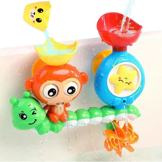 Fun Baby Bath Toy – Monkey & Caterpillar Water Track! 🛁🐵