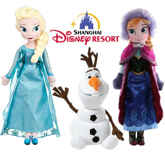 ❄️👑 Frozen Princess Anna & Elsa Plush Dolls – Magical Soft Toys! ✨🎀