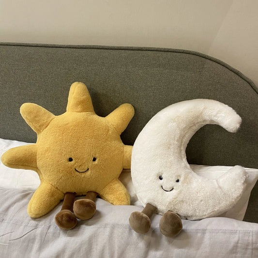 Cute Sun & Moon Plush Pillow – Cozy & Adorable! 🌙☀️