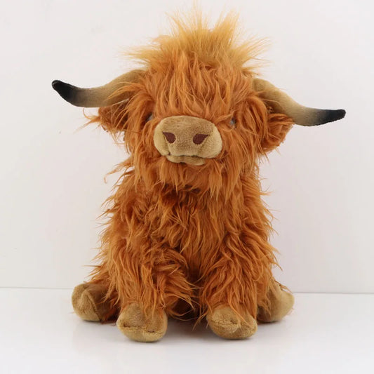 Kawaii Highland Cow Plush – Soft & Adorable Hug Buddy! 🐮✨